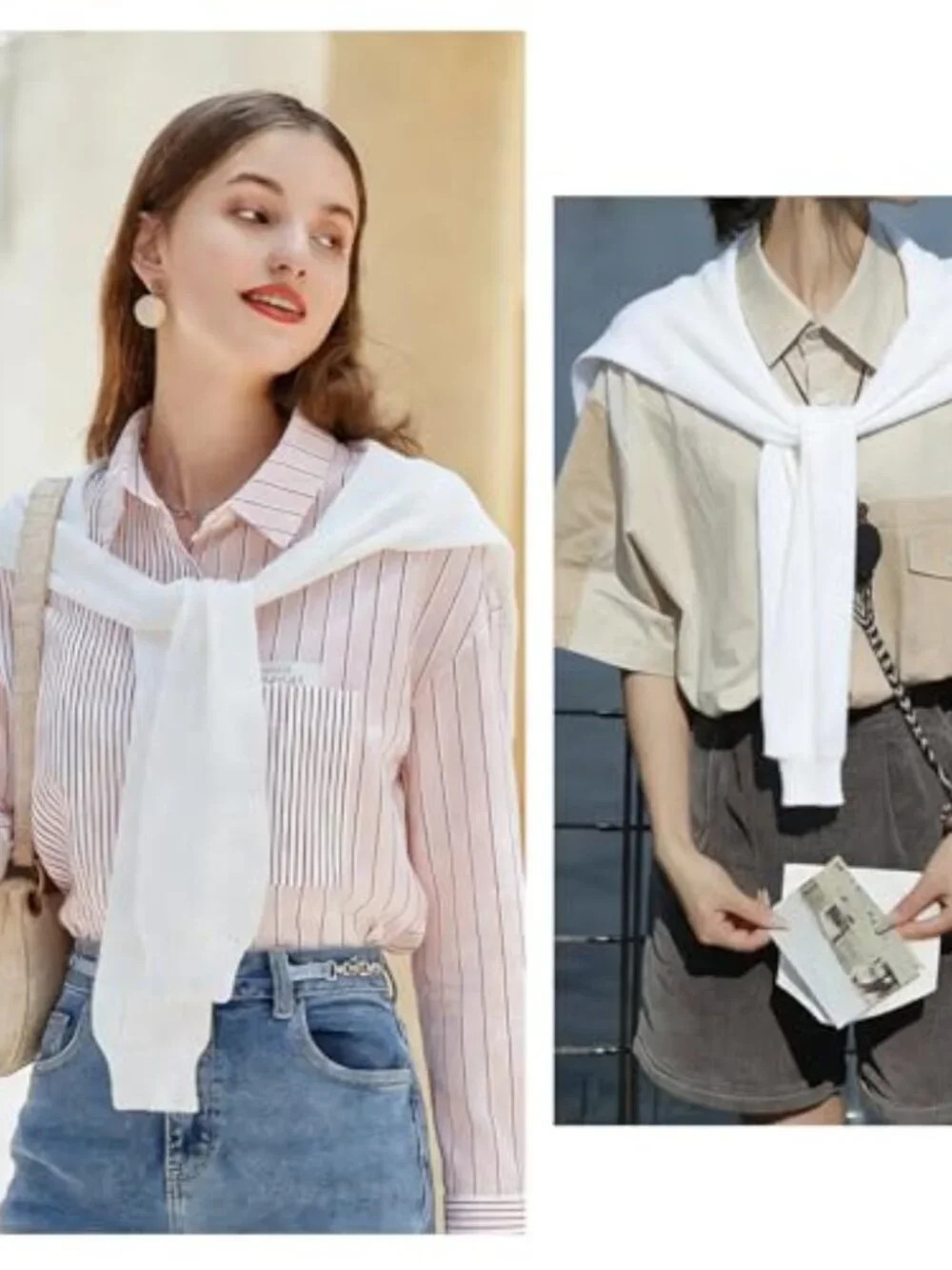 Sweater Knit Shawl Wrap with Sleeves Women's Pashmina Cape Top